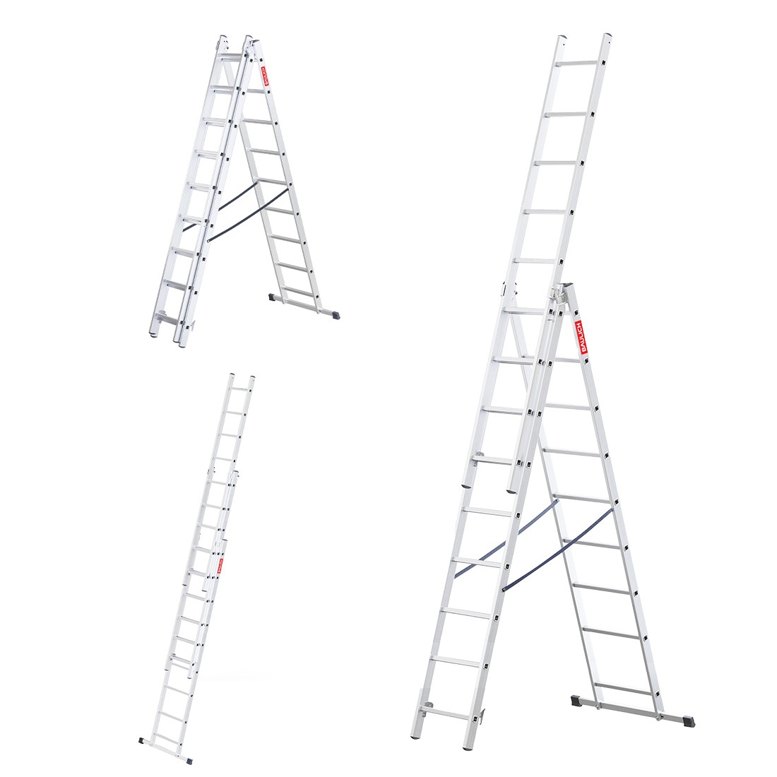 Drabina aluminiowa wielofunkcyjna 3x9 150kg produkt POLSKI